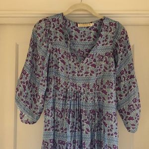 Boho- chic silk dress